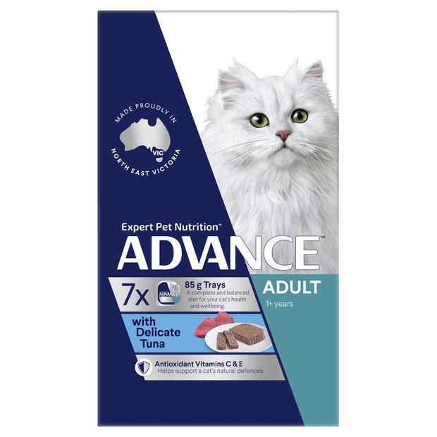 Advance Adult With Delicate Tuna Wet Cat Food 85gm 7 Pack
