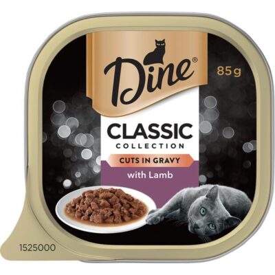 Dine Classic Collection Cuts In Gravy With Lamb Wet Cat Food Tray