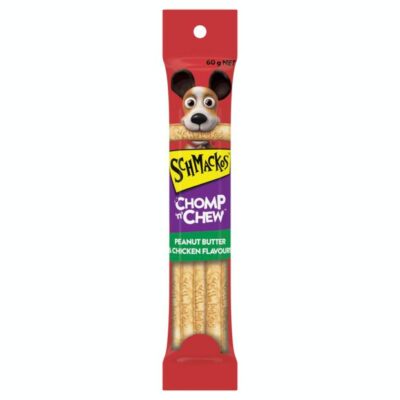 Schmackos Dog Treats Chomp N Chew Large Peanut Butter