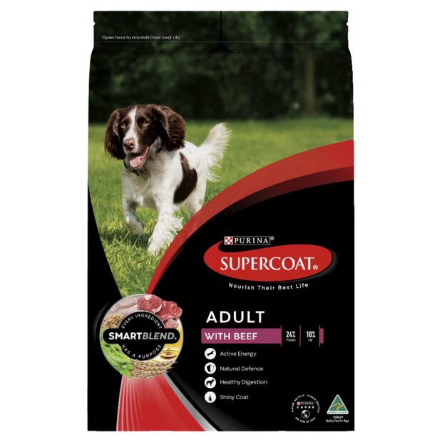 Supercoat Smartblend With Beef Adult Small Breed Dry Dog Food 2.8 Kg