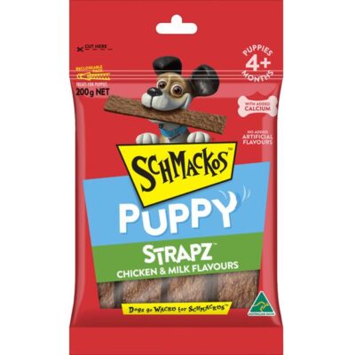 Schmackos Strapz Puppy Chicken Recipe And Milk Flavour Dog Treats