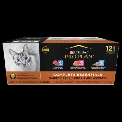 Pro Plan Complete Essentials Seafood Favourites In Sauce Variety Pack Wet Cat Food