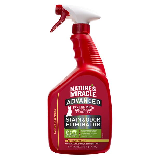 Natures Miracle Advanced Formula Cat Stain And Odour Eliminator Sunny Lemon