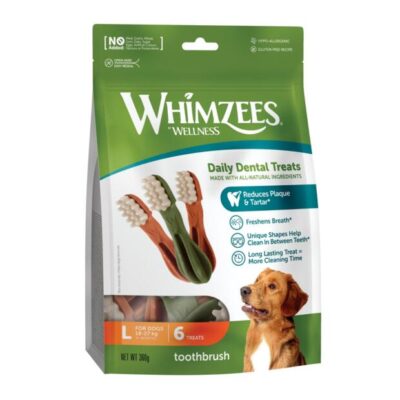 Whimzees Toothbrush Large Dental Dog Treats