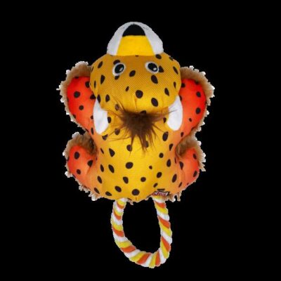 Kong Cozie Tuggz Squeaky Cheetah Dog Toy