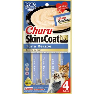 Inaba Churu Skin And Coat Tuna Recipe Cat Treat