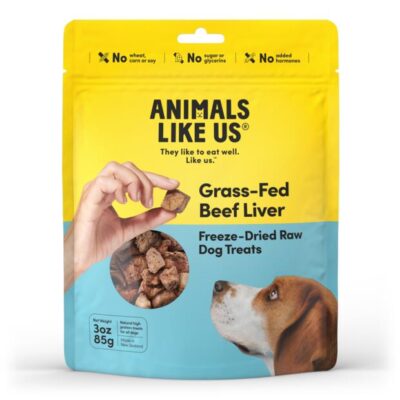 Animals Like Us Grass Fed Beef Liver Freeze Dried Raw Dog Treats