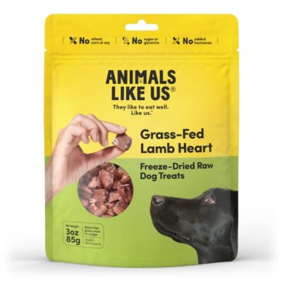 Animals Like Us Grass Fed Lamb Heart Freeze Dried Raw Dog Treats