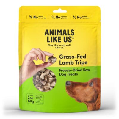 Animals Like Us Grass Fed Lamb Tripe Freeze Dried Raw Dog Treats