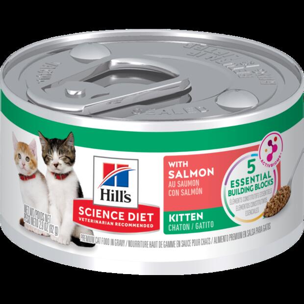 Hill's Science Diet Kitten With Salmon Wet Cat Food 82gm 24 Cans