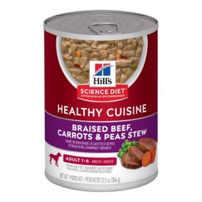 Hills Science Diet Adult Healthy Cuisine Beef Carrots And Peas Stew Wet Dog Food Canned
