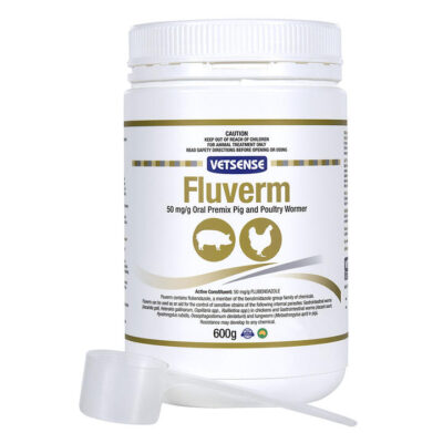 Vetsense Fluverm Oral Premix Pig And Poultry Wormer  600 Gm