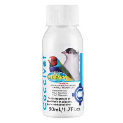 Vetafarm Coccivet For The Treatment For Pigeons And Ornamental Birds 50 Ml