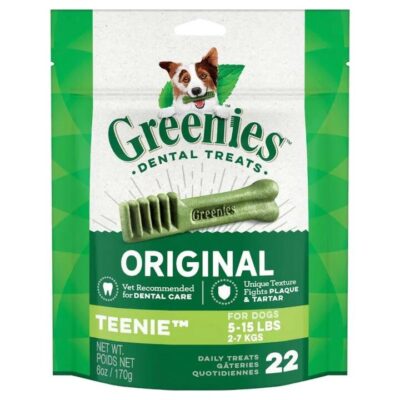 Greenies Dental Treats for Dogs Original - Teenie (2 - 7kg) 170g