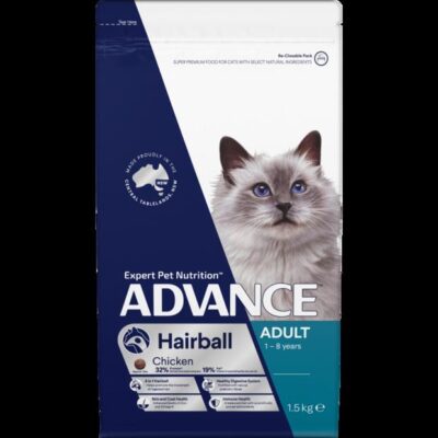 Advance Hairball Adult Chicken Dry Cat Food  1.5 Kg