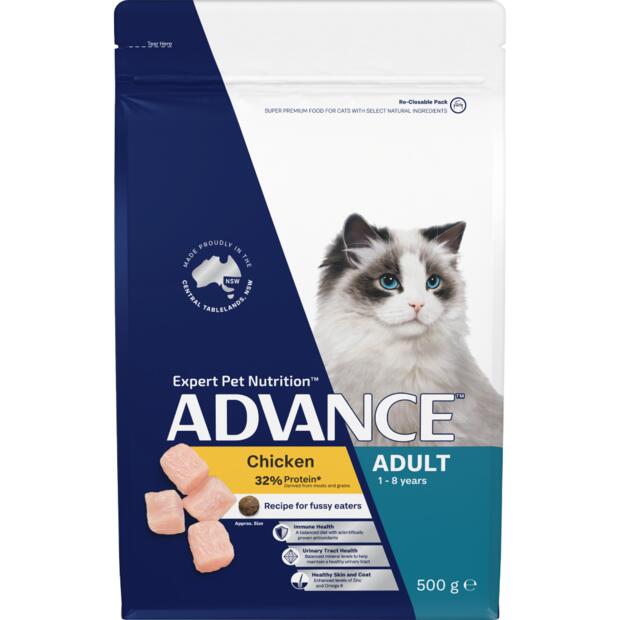 Advance Adult Chicken Recipe For Fussy Eaters Dry Cat Food  20 Kg