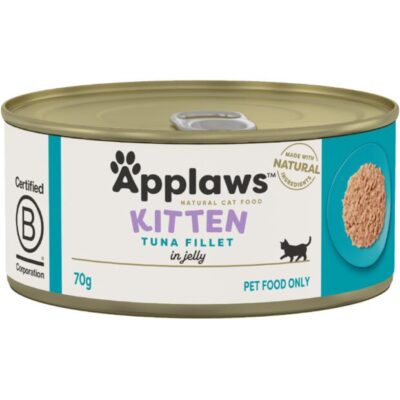 Applaws Natural Kitten Tuna Fillet In Jelly Wet Cat Food 70gm 24 Cans