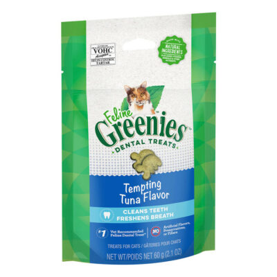 Greenies Feline Tempting Tuna Flavor Dental Cat Treats 60 Gm 1 Pack