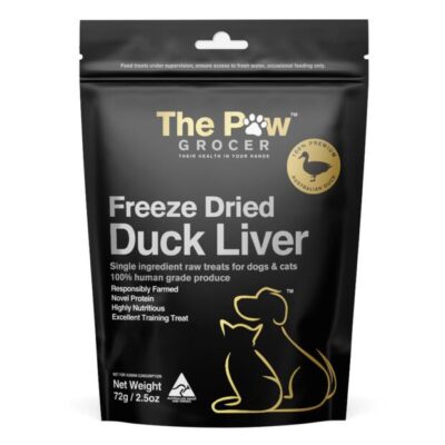 The Paw Grocer Freeze Dried Duck Liver Dog And Cat Treats