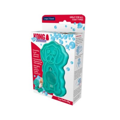 Kong Zoomgroom Bubbles Grooming Brush With Soap Dispenser For Dogs