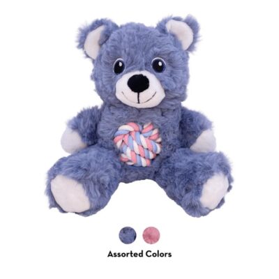 Kong Knots Teddy Assorted Colours Plush Dog Toy