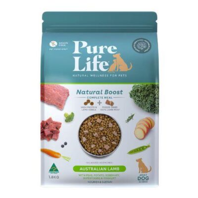 PureLife Natural Boost Lamb Freeze Dried Adult Dog Food 1.8kg