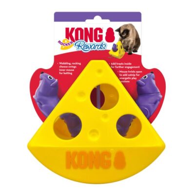 Kong Scampers Rewards Rocker Cheese Treat Dispensing Cat Toy