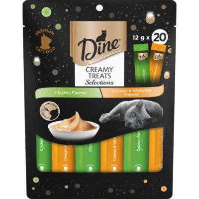 Dine Creamy Chicken And Whitefish Adult Cat Treats