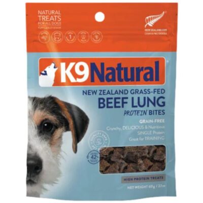 K9 Natural Beef Lung Protein Bites Dog Treats