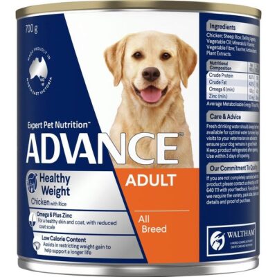 Advance Adult Weight Control Chicken And Rice Wet Dog Food Cans