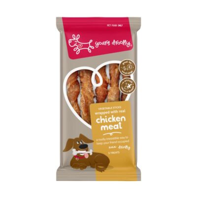 Yours Droolly Chicken Wrapped Small Sticks Dog Treats