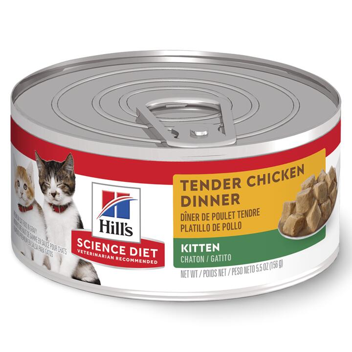 Hill's Science Diet Kitten Tender Chicken Dinner Wet Cat Food 156 Gm 24 Cans
