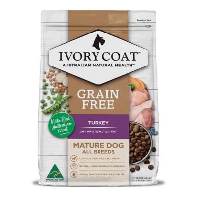 Ivory Coat Grain Free Mature All Breeds Turkey Dry Dog Food  13 Kg