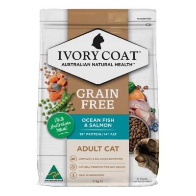 Ivory Coat Grain Free Adult Ocean Fish & Salmon Dry Cat Food  2 Kg