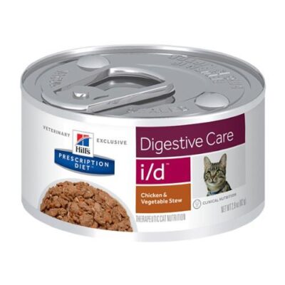 Hill's Prescription Diet I/D Digestive Care Chicken & Vegetable Stew Wet Cat Food 82gm 24 Cans