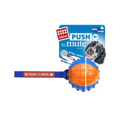 GiGwi Push To Mute Regular Ball Blue/Orange