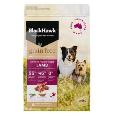 Black Hawk Grain Free Adult Lamb Dry Dog Food   2.5 Kg