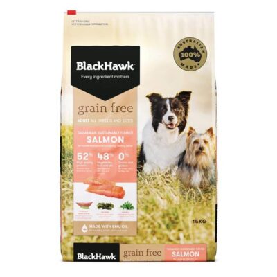 Black Hawk Grain Free Adult Salmon Dry Dog Food  15 Kg