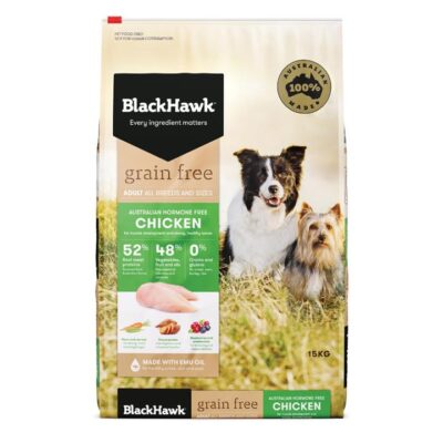 Black Hawk Grain Free Adult Chicken Dry Dog Food 15 Kg