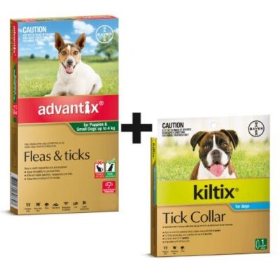 Advantix and Kiltix Bundle for Puppies / Small under 4kg Green 6...