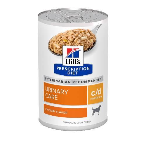Hill's Prescription Diet C/D Multicare Urinary Care With Chicken Wet Dog Food 370gm 12 Cans
