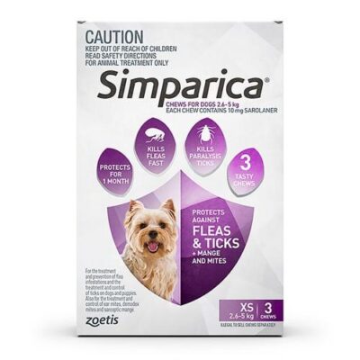 Simparica Extra Small 2.6-5kg 3pack