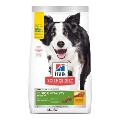 Hill’s Science Diet Senior Vitality Adult 7+ Chicken & Rice Recipe Dry Dog Food  5.67 Kg