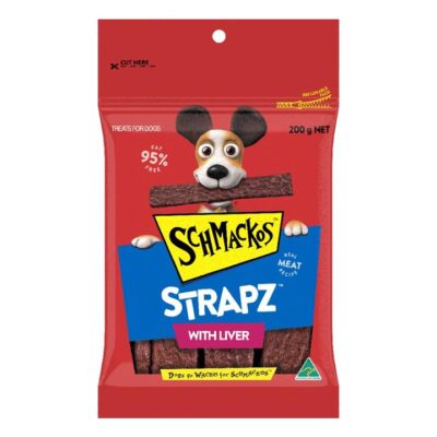 Schmackos Strapz With Liver Real Meat Recipe Dog Treats  200 Gm