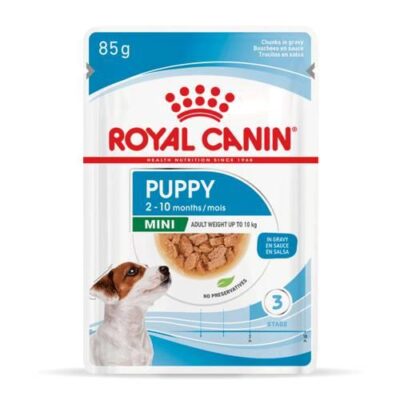 Royal Canin Mini Puppy In Gravy Pouches Wet Dog Food 85 Gms 12 Pack